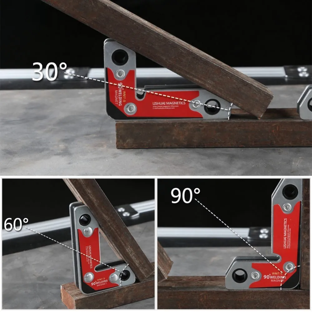 2 шт./компл. WM7-S Сильный магнитный держатель двойного назначения/Угловые сварочные магниты/внутренний и внешний прямоугольный фиксатор