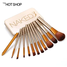 Metal box 12pcs/set Makeup Cosmetic Brushes Set professional Powder Foundation Eyeshadow Lip Brush Tool beauty essentials
