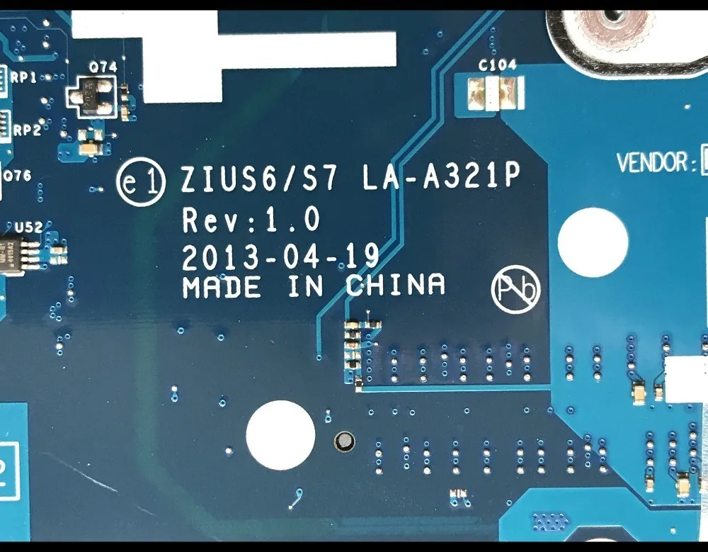 Высокое качество ZIUS6/S7 LA A321P для Lenovo S410 материнская плата ноутбуков FRU: 90006019 SR1E8 3558U