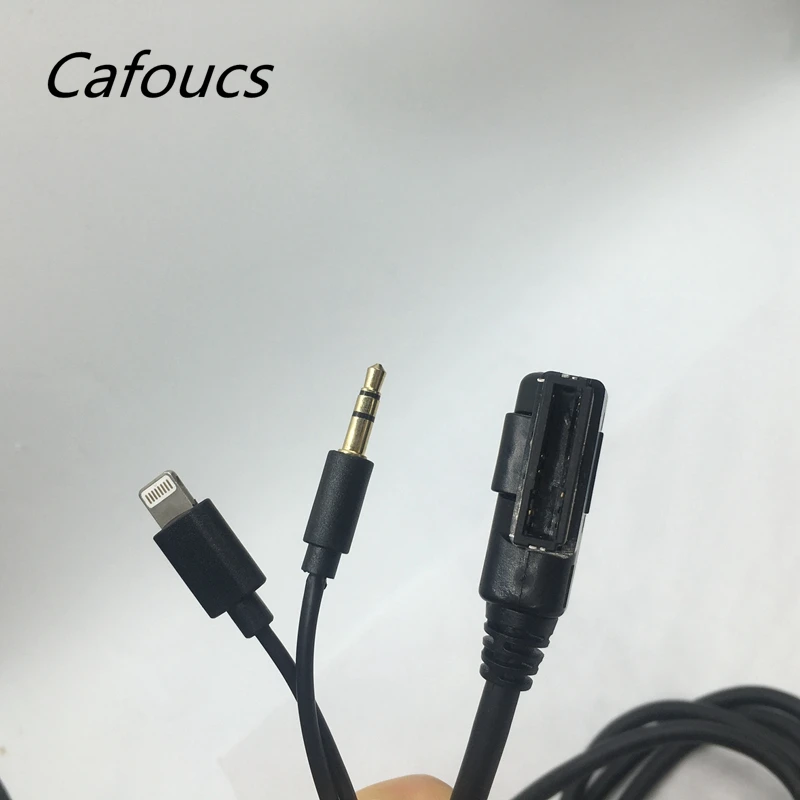  Cafoucs For MERCEDES BENZ MMI Music Interface AUX Cable 8-PIN ADAPTER Charge for iPod iPhone 5 5s 6