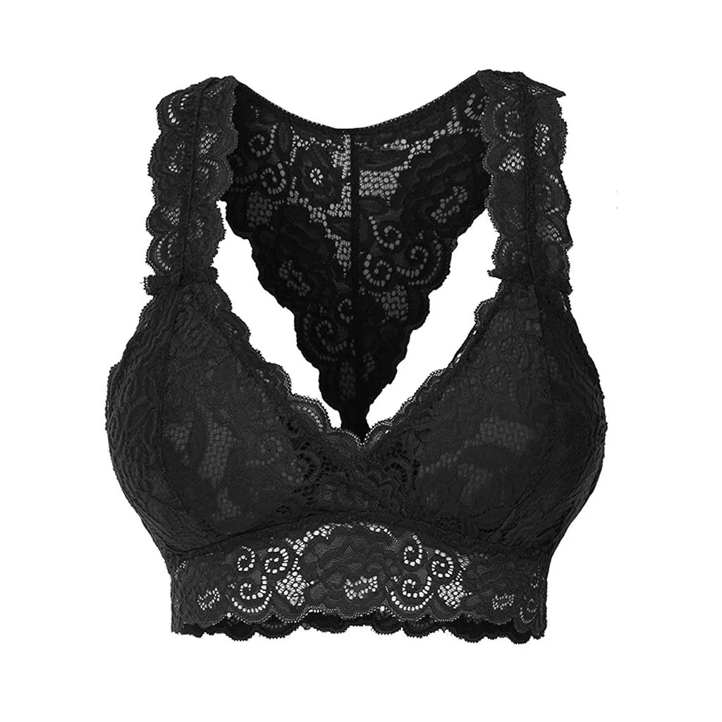 

New Women Plus Size Vest Crop Wire Free Bra Lingerie Sexy V-Neck Underwear S-3XL bras for women sujetadores para mujeres sexy