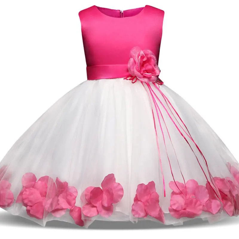 

4-9 yrs Princess Flower Girl Dress Summer Tutu Wedding Birthday Party Dresses For Girls Children's Costume Teenager Prom Designs