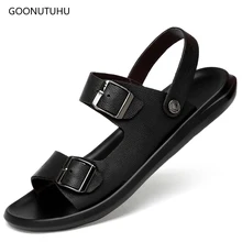 2019 new men's sandals summer genuine leather shoes men fashion casual classics beach sandals for men platform shoes breathable цена 2019 new men's sandals summer genuine leather shoes men fashion casual classics beach sandals for men platform shoes breathable цены онлайн