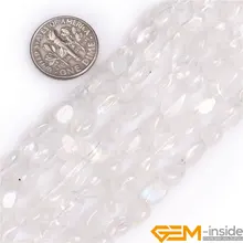 6x8 мм Freeform картофеля Форма лунный камень бисер натуральный лунный камень DIY свободные шарики для браслета делая Strand 15 дюймов