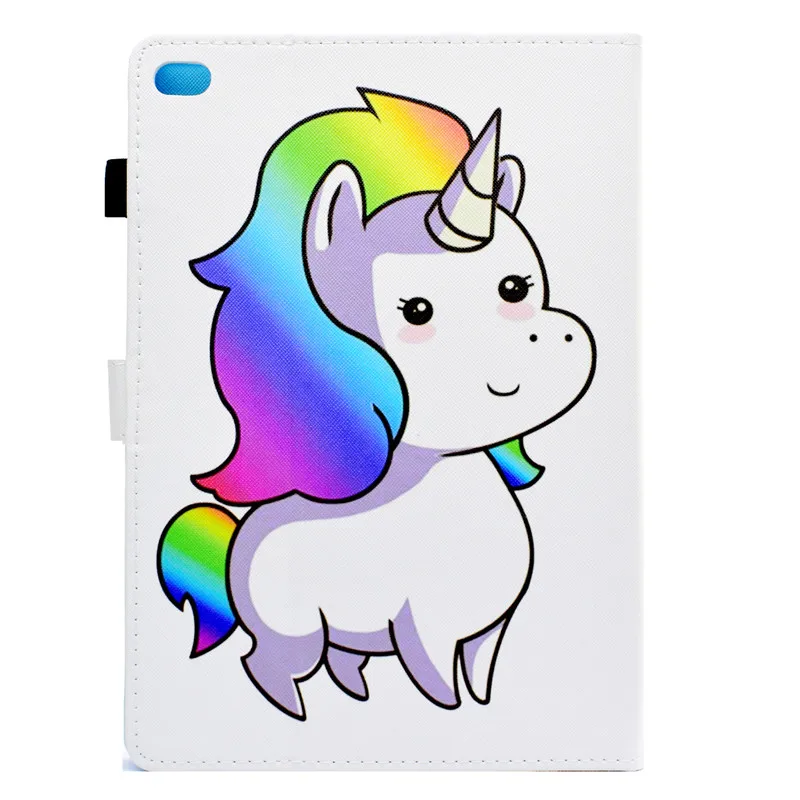 Wekays For Apple IPad 9.7 inch 2017 Cute Cartoon Unicorn Leather Flip Funda Case For IPad 9.7 2017 A1822 A1823 Tablet Cover Case