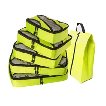 QIUYIN Мужская Сумка дорожная Оксфорд Дорожная сумка зеленая багажная сумка 5 шт. Упаковка Кубики дорожная сумка