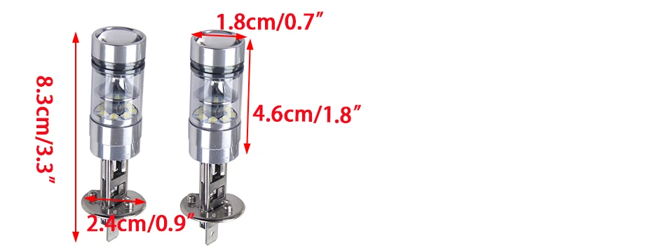 Beler 2 шт. белый H1 Тип светодиодный 100 Вт 1000LM 8500 к комбо Противотуманные фары дневные фары DRL лампы дальнего света лампочка фары