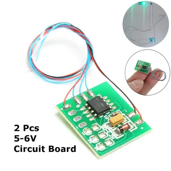 

2Pcs DIY Scale Construction Sand Table Model Traffic Light Signal Model LED Circuit Board HO Scale Train Railway Miniatures