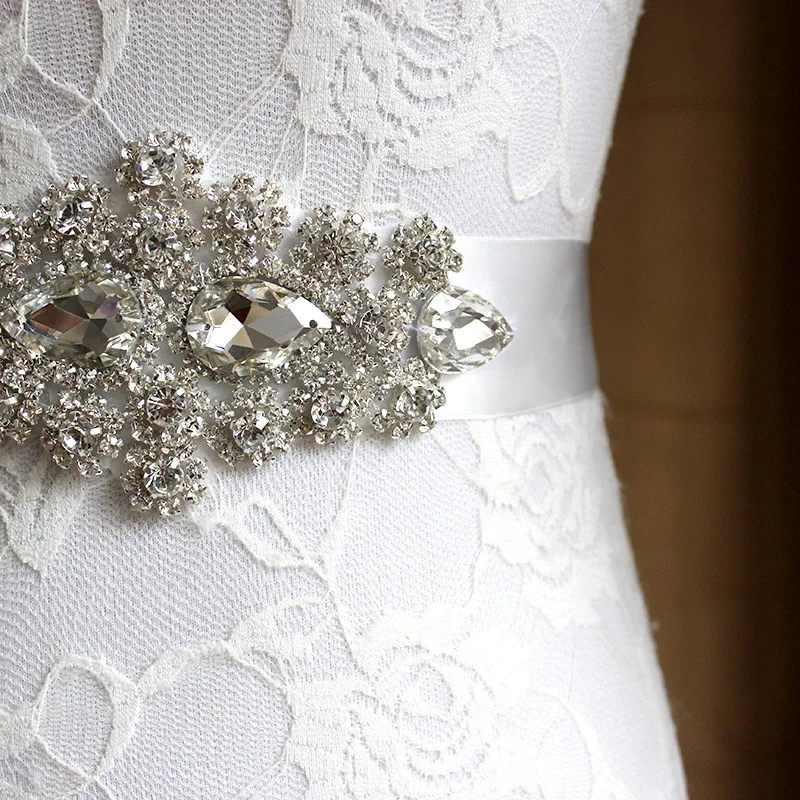XW48 Fast Shipping Bridal Belt Ivory 12 Colors Wedding
