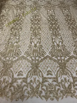 

Sparkly embroidered mesh material with glitter french net lace fabric