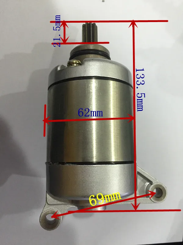 Motorcycle starting motor for CBF150 motor