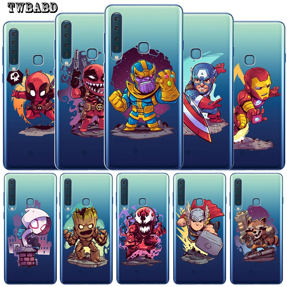

Marvel Avengers Iron Man Thanos Cute Cartoon Case For Cover Samsung Galaxy A50 A20 A30 A40 A10 A70 M10 M20 Shell Capa Etui Cover