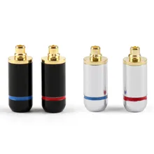 Areyourshop 1Pair Black Silver 3.2mm Earphone DIY Pin Connector Plug For MMCX UE900 SE535 SE215 W10 W20 W30