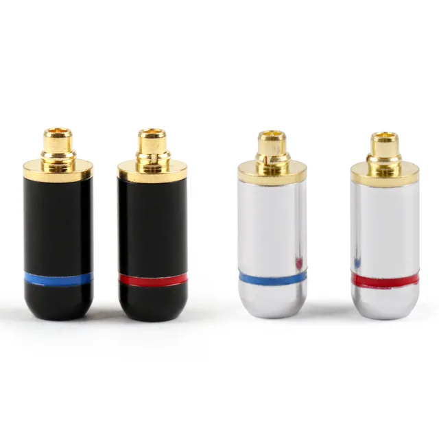 US $5.31 Areyourshop 1Pair Black Silver 3.2mm Earphone DIY Pin Connector Plug For MMCX UE900 SE535 SE215 W10