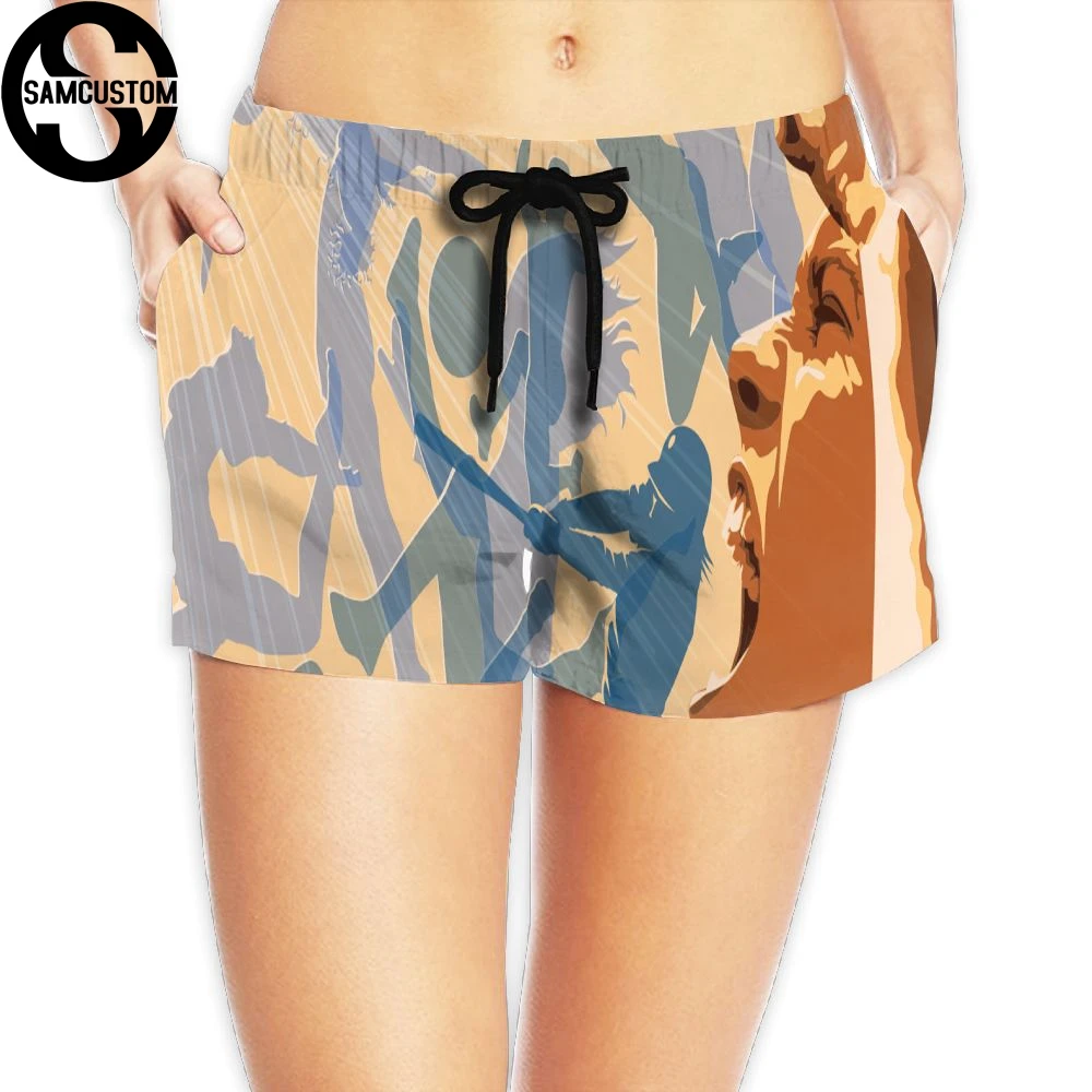 SAMCUSTOM New Women's Quick drying Beach seaside Casual Shorts Long