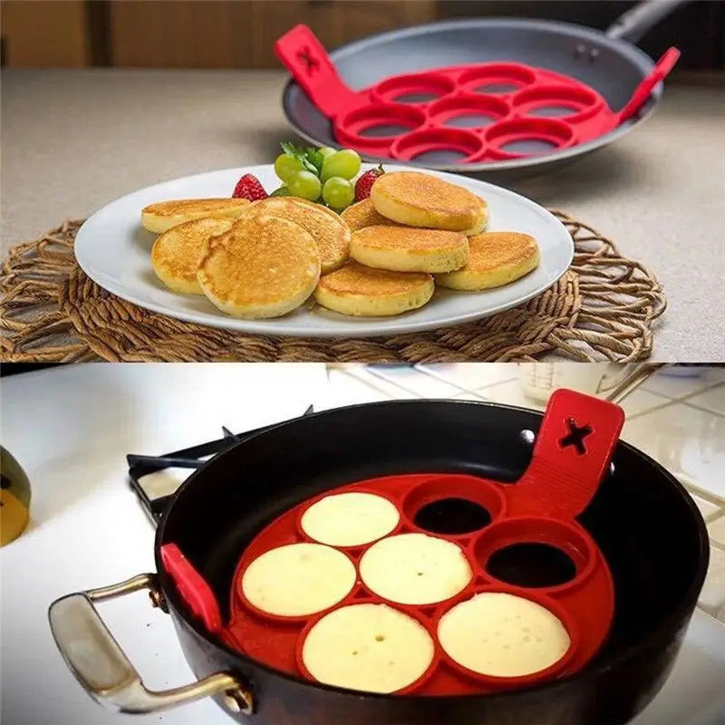 1 PcPancake Maker не прилипающий для готовки инструмент яйцо кольцо производитель блинов контейнер для яйца с сыром сковорода флип яйца кухонные формы для выпечки аксессуары