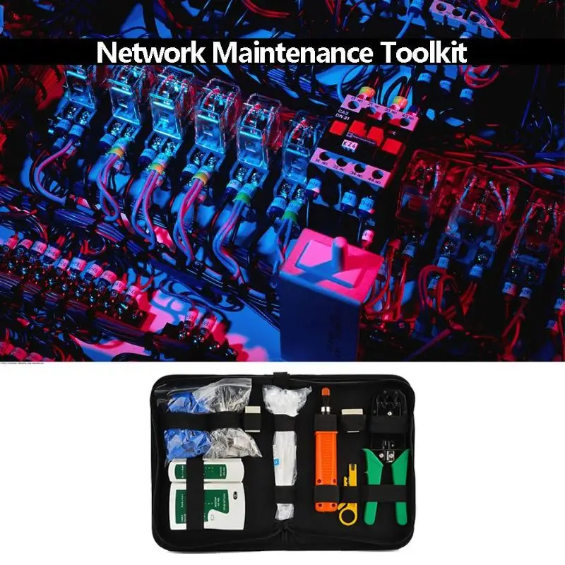 10 шт. набор инструментов для ремонта сети зачистки кабеля/прессования линии/касательные плоскогубцы