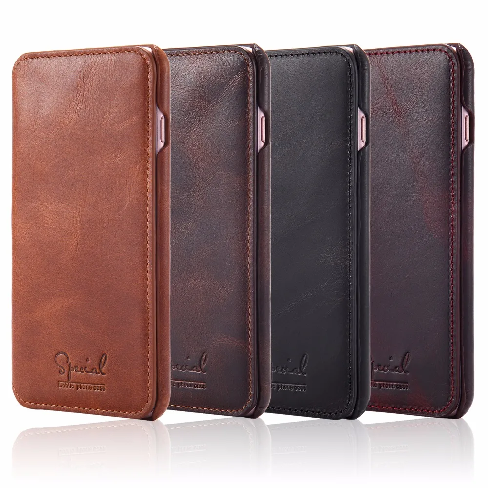 Tanie Retro luksusowy skórzany futerał na iphone 7 8 6 6S Plus portfel otwierany z etui na karty etui dla iphone a x XS Max Handmade Coque