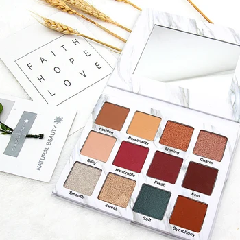 

NOVO Brand Eyeshadow palette 12 Color Eye Shadow Marble Eyeshadow Renaissance Beginners Waterproof