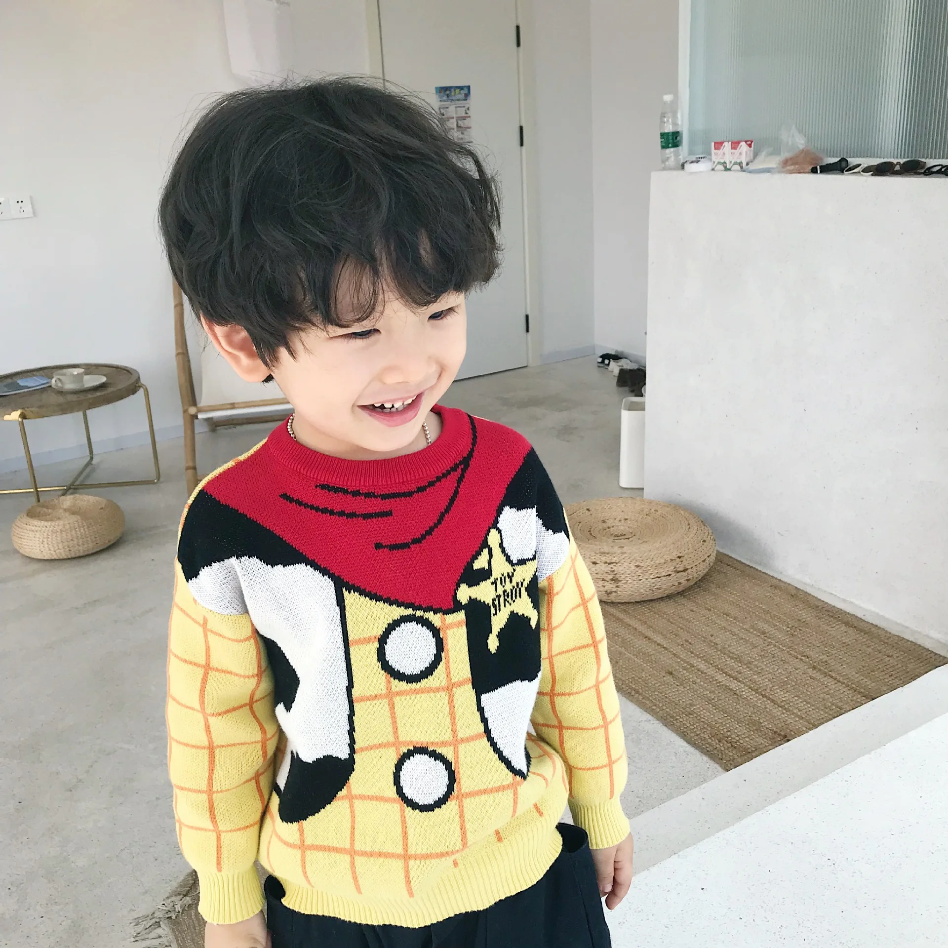 

kids sweaters 2019 autumn winter long sleeve clothes Cartoon pattern knit sweater baby boys tops cotton sweaters