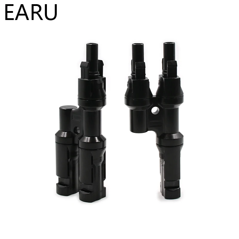 

1Pair X Multi T Branch MC4 Connector For Solar Panel Parallel Connection Branch Two Pv Module Panel Connect Solar System IP67