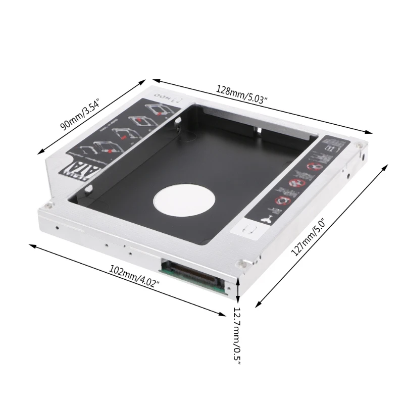 12 7 мм 2nd HDD Caddy IDE к SATA 2 5 &quotSSD чехол для ноутбука DVD/CD ROM Optical Bay|Боксы дисководов| |