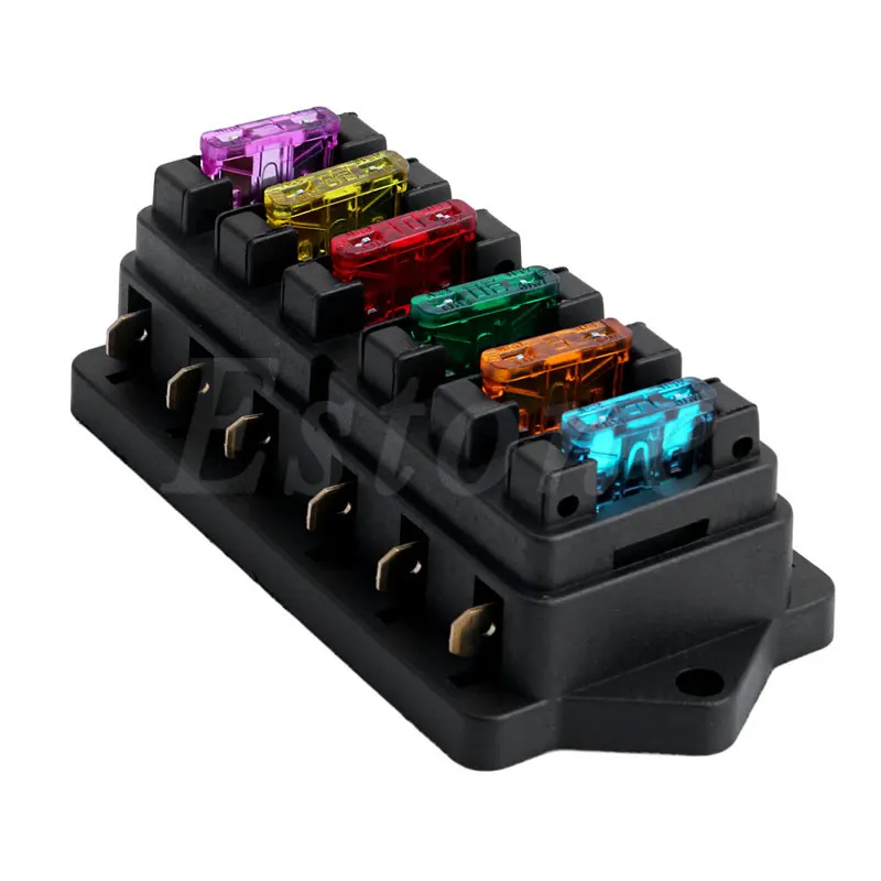 Новый блок предохранителей 12 В/24 В с 6 предохранителями|fuse box|blade fuse boxfuse box holder |