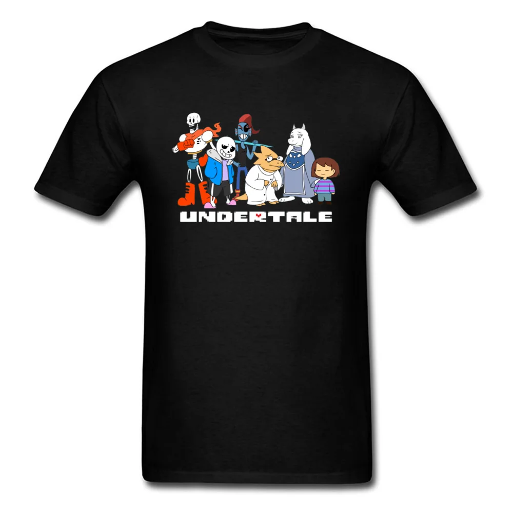 Футболка Undertale мужская с надписью черная тенниска изображением сказочных Санс