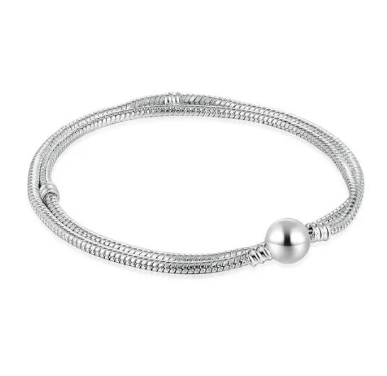 

Authentic 925 Sterling Silver Ball Circular Clasp Clip Suitable Pandora Necklace Fit Women Bead Charm DIY Jewelry