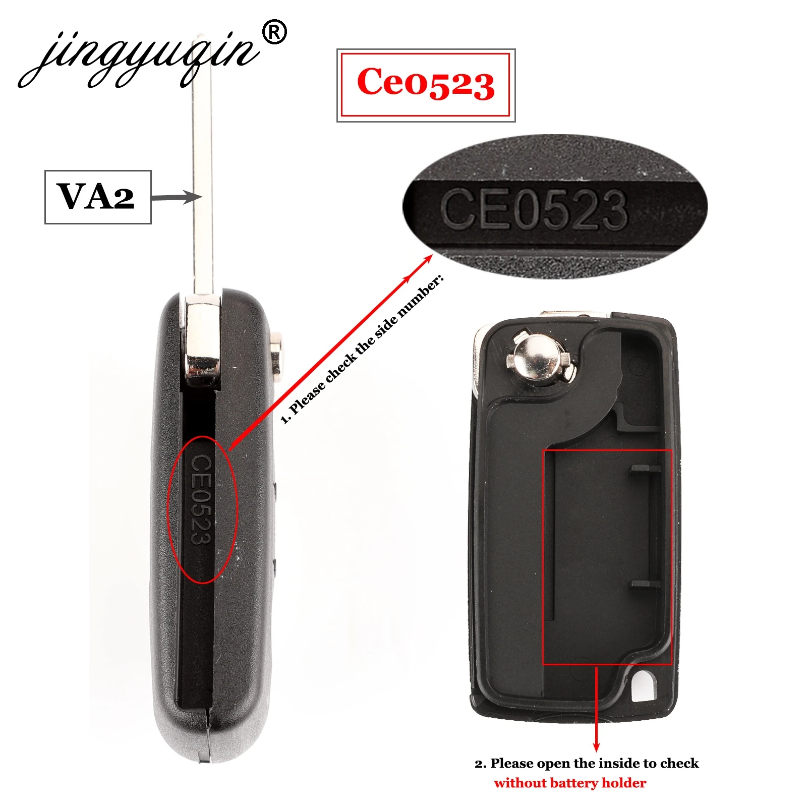 Jingyuqin 10 шт. 2/3 кнопки Чехол для автомобильного ключа Peugeot 207 307 308 407 607 807 Citroen C2 C3 C4 C5 C6