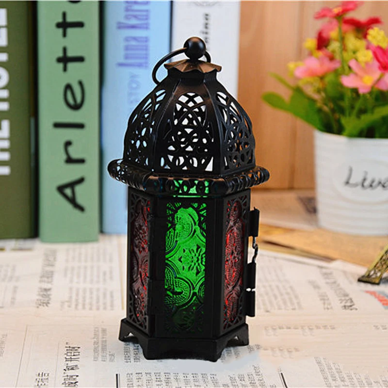Black/White  Moroccan Lantern Tea Light Lamp Votive Candle Holder Box Hanging Home Decor 2019  Newest