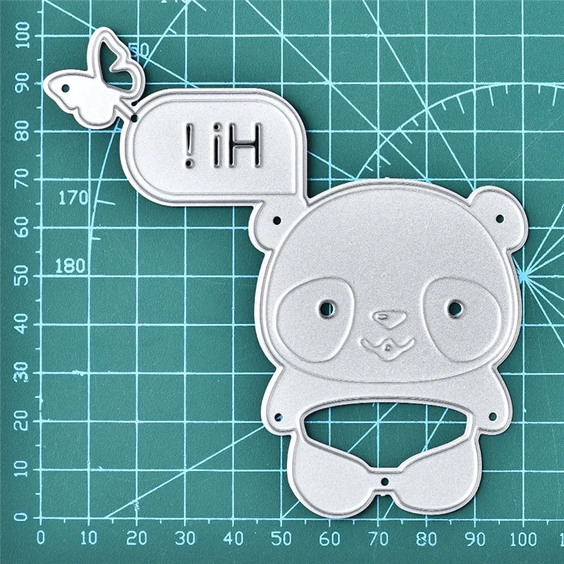 

GJCrafts Metal Cutting Dies Scrapbooking for Card Making DIY Embossing Die Cut New Craft Dies Hi Letter Dies and Panda Dies