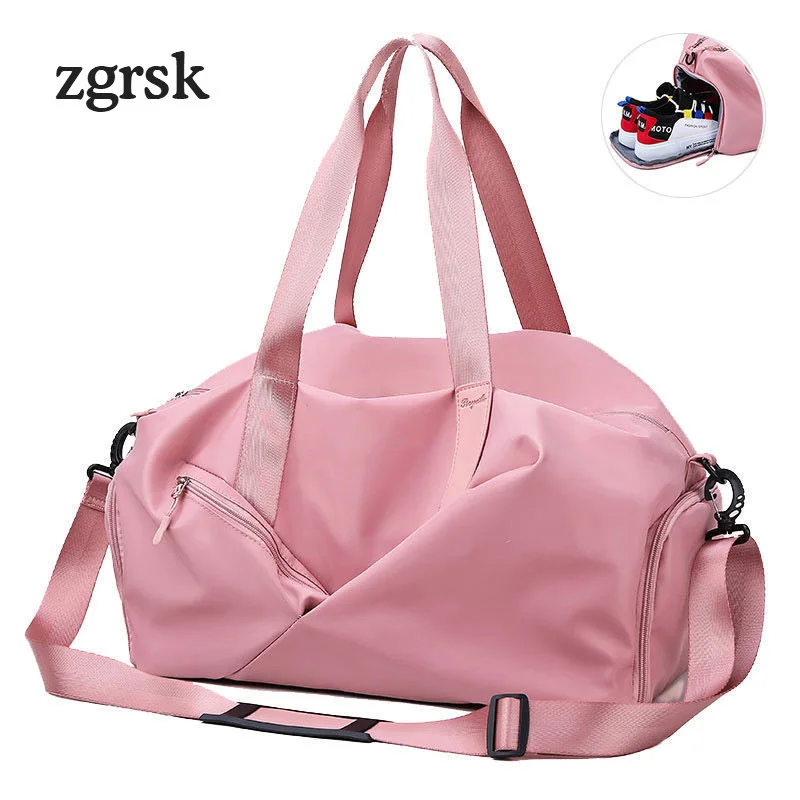 

Women Luggage Bag Famous Brand Big Solid Nylon Zipper Brown Casual Travelling Bags Weekend Bag Travel Handbag Bags Bolso Mujer