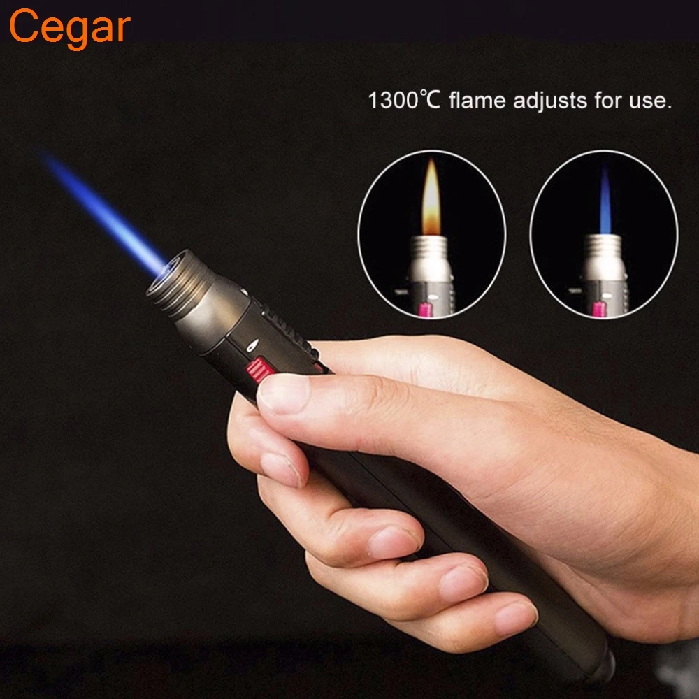 

Cegar Protable Kitchen Outdoor Lighter 1300 degree Torch Jet Flame Pencil Butane Gas Refillable Fuel Welding Soldering Pen