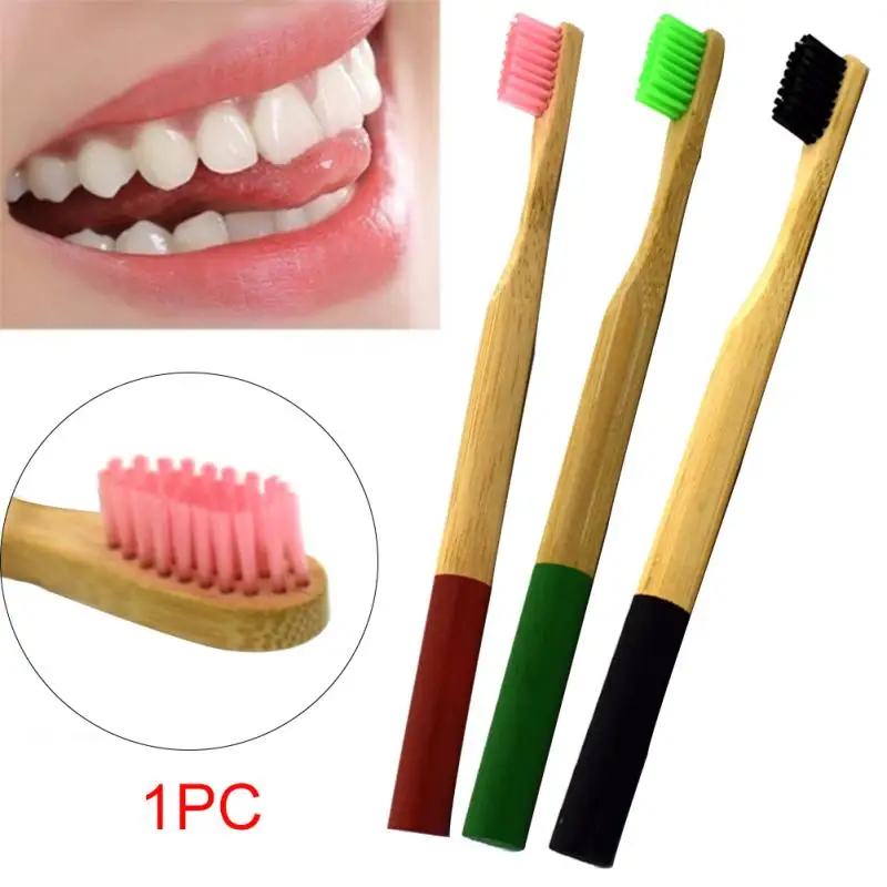 

Bamboo Natural Oral Care Toothbrush Nylon Fur Adult Manual Reusable Medium Tooth brush