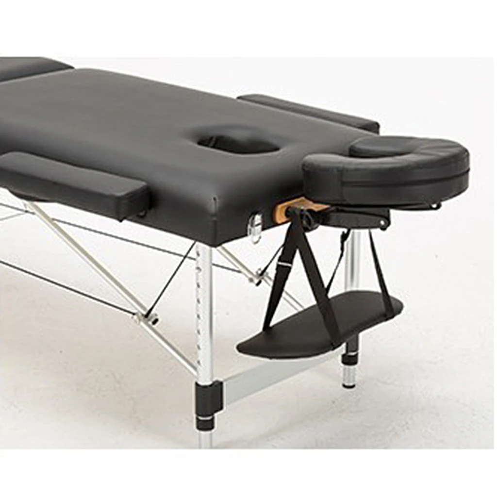 Black Washable Cover Face Cradle Cushion with 100pcs White Disposable Pads For Salon SPA Massage Table Bed