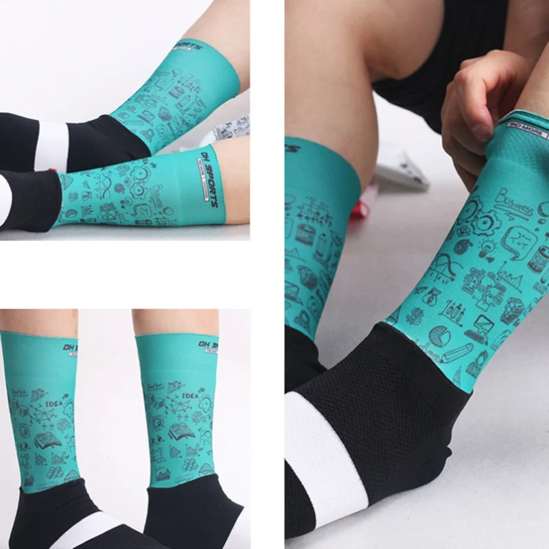 Велосипедные носки мужские женские впитывающие противоскользящие ...