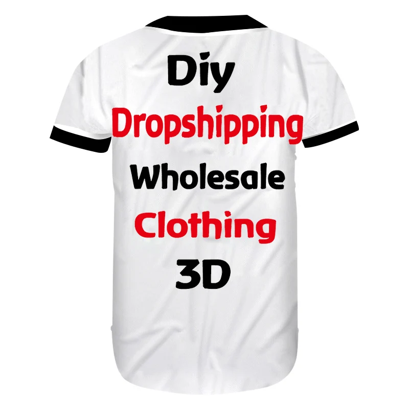 Preise OGKB Ihre Eigenen Design Gedruckt 3d Custom DIY Taste T shirts Sommer V ausschnitt Kurzarm Baseball Shirts Für Frauen Strickjacke kleidung