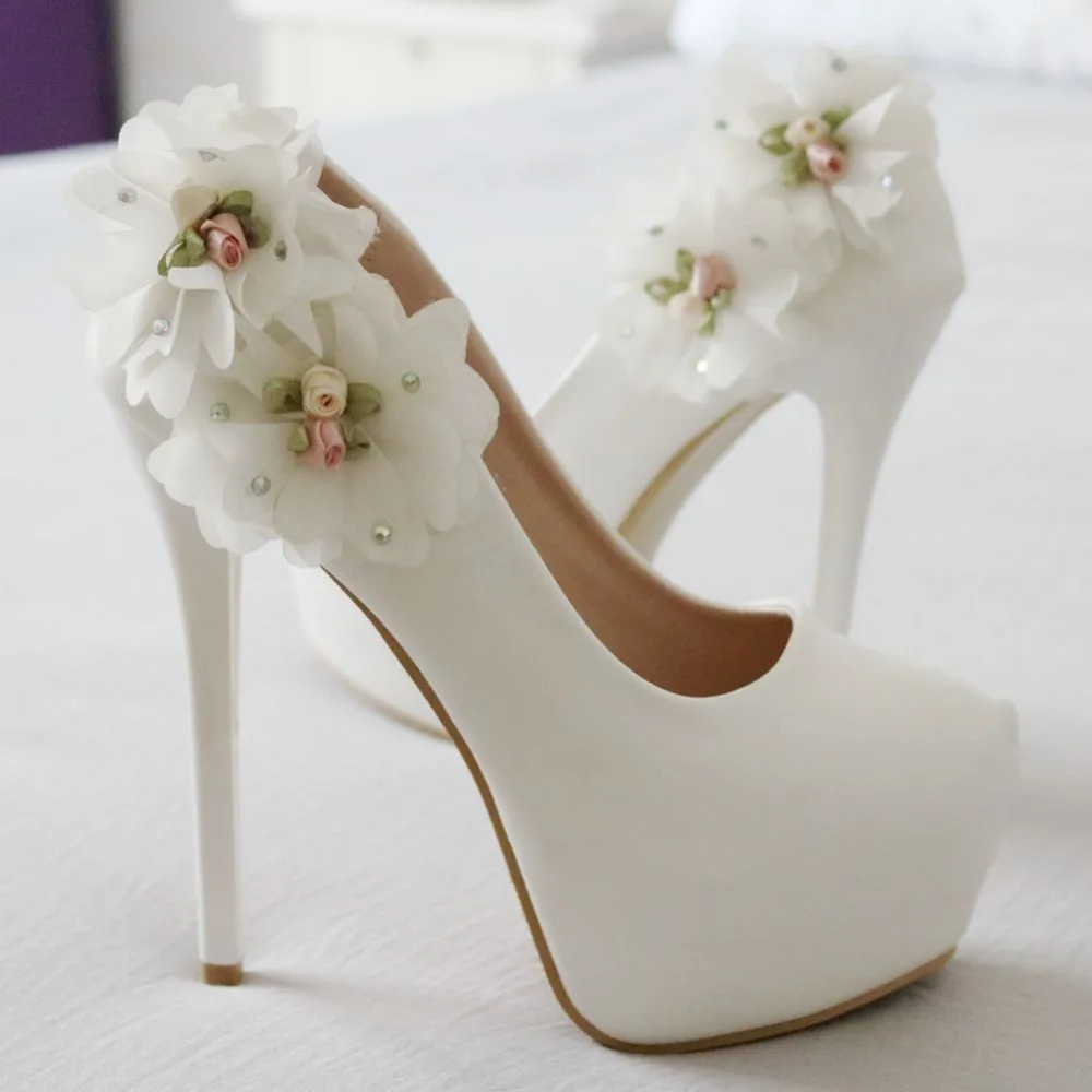 floral heels pumps
