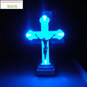 

European Home Furnishing church sanctuary lamp night light cross Jesus suffering ornaments gifts jewelry Icon