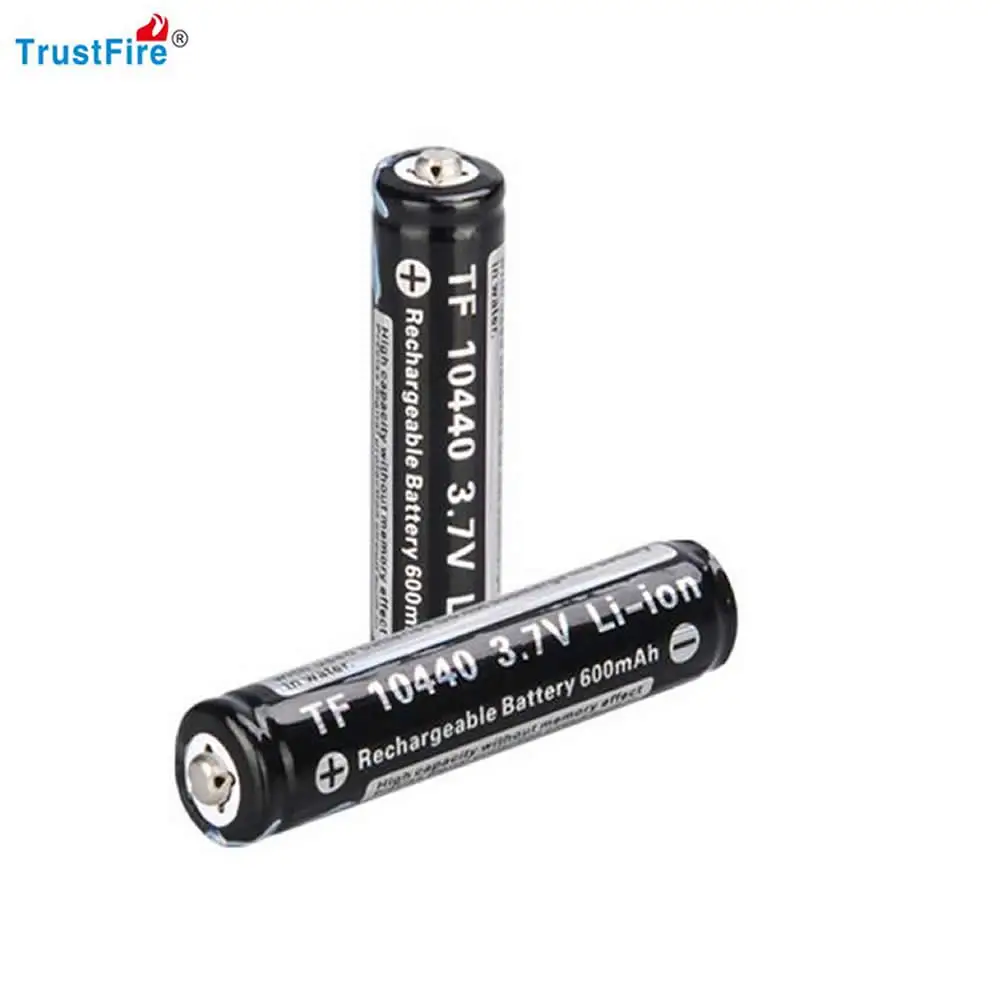 Original TrustFire 3.7V 600mAh 10400 Protected Lithium Battery Rechargeable Li-ion for Flashlight 2Pcs/Lot | Электроника