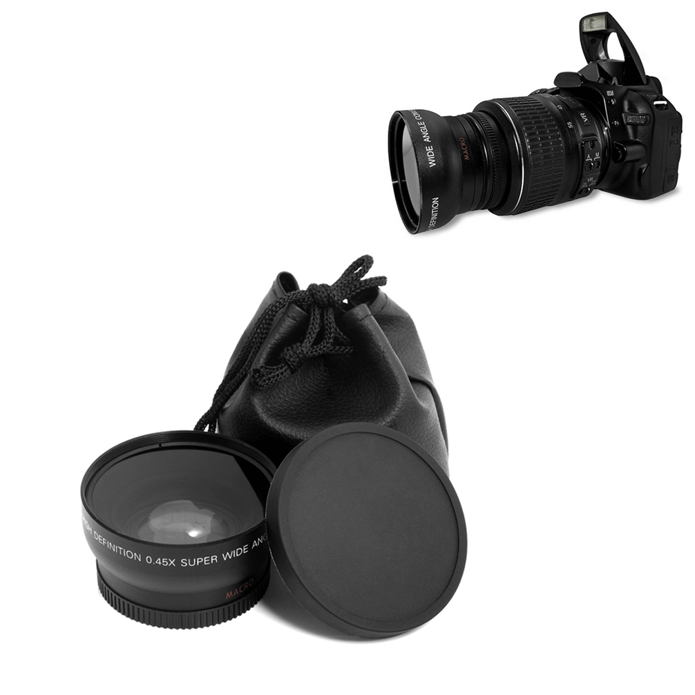 Andoer HD 52 мм 0.45x Широкоугольный объектив с макрообъективом для Canon Nikon sony Pentax 52 мм DSLR камеры