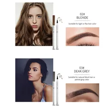 Новая жидкая подводка для бровей карандаш водонепроницаемый вилка кончик эскиз макияж карандаш для бровей стойкие чернила для микроблейдинга бровей эскиз maquiagem бровей