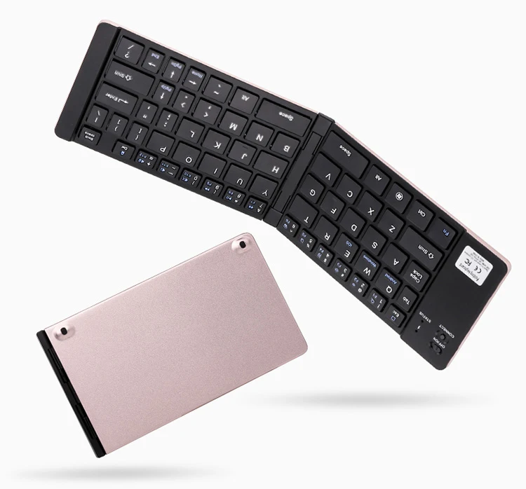 Складная Bluetooth клавиатура портативная Мини Складная Беспроводная клавиатура для iPad Apple iPhone Android планшет смартфон