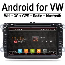 2 Din 8 inch Quad core Android 7.1 vw car dvd for Polo Jetta Tiguan passat b6 cc mirror link wifi Radio CD in dash