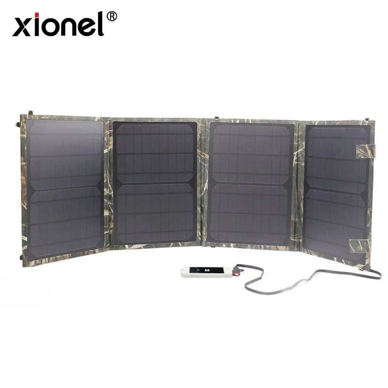 

Solar Charger, Xionel 40W Solar Panel Charger (5V USB+18V DC) Laptop Charger for Phone,Laptop, Tablet, Apple, iPhone,Samsung