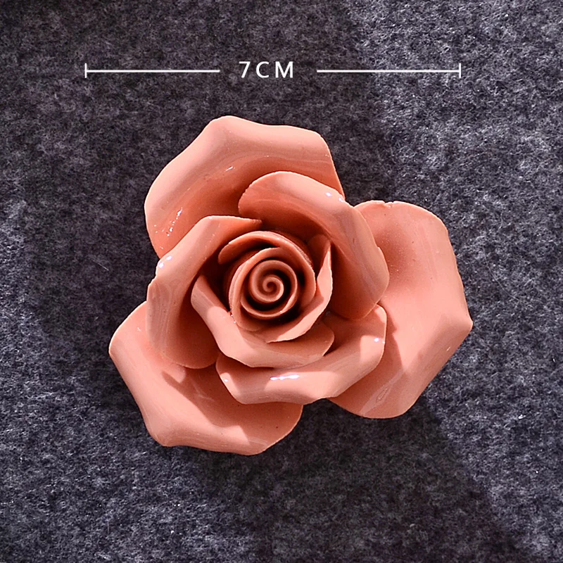 Nordic style Creative ceramic flowers Rose tea flower decorative arts and crafts, wall decorations  room decoration kids room 6