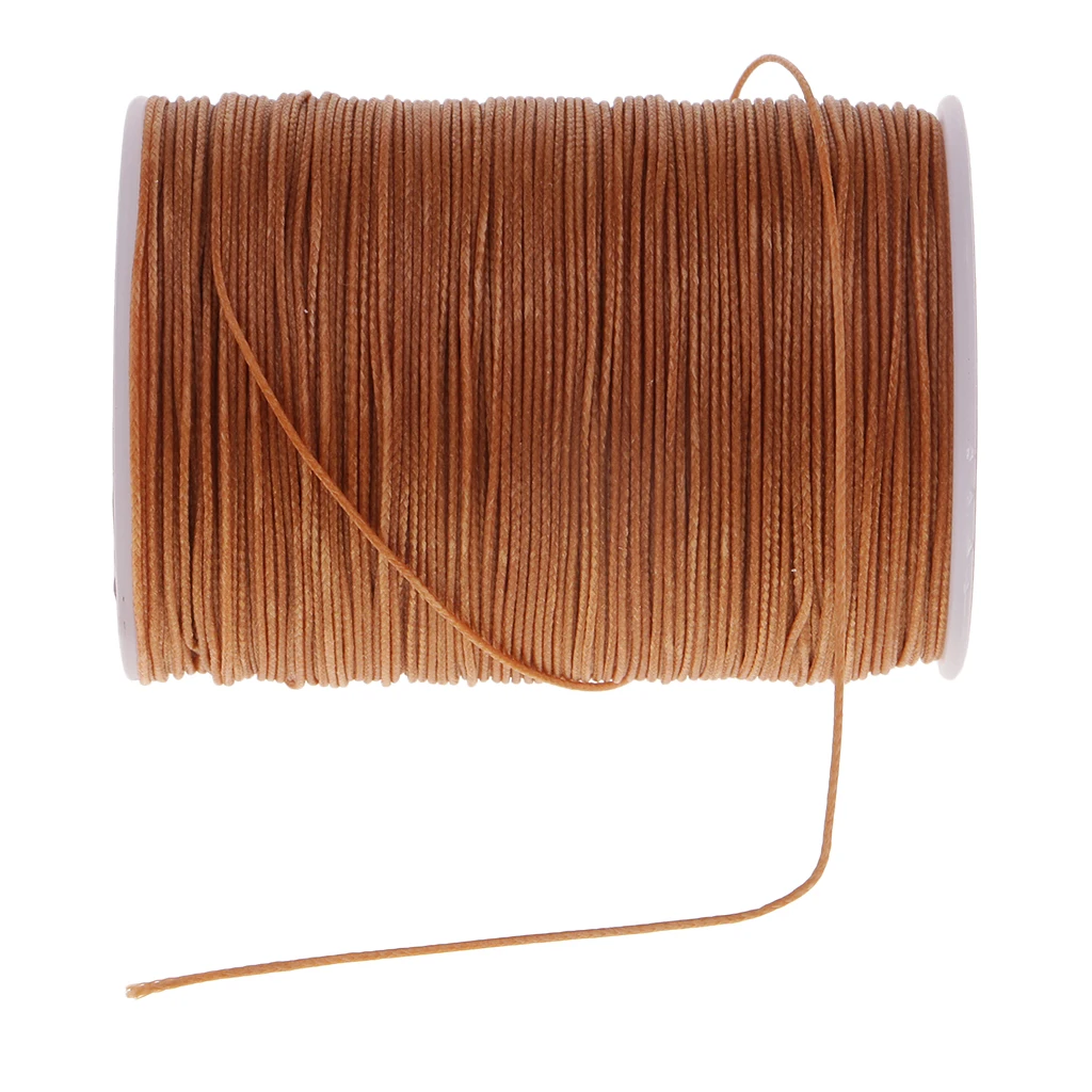 142 Yards 0.5mm Round Polyester Waxed Thread Cord Leather Sewing Hand Stitching Jewelry Craft