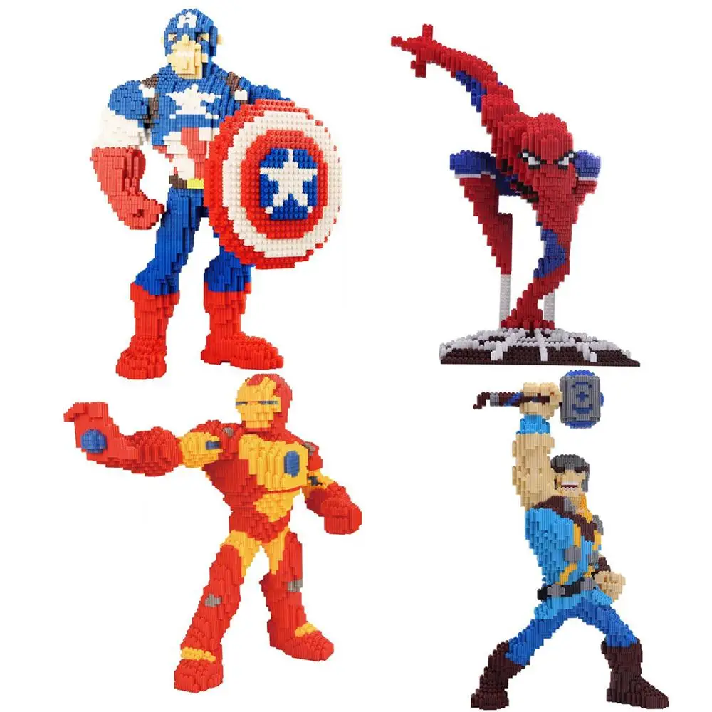 

Avengers Infinity War Iron man Spidermans Captain America Raytheon Large granule Building Block Toys