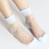 DONG AI 6 Color Summer Women Lace Socks Crystal Silk Polka Dot Ankle Socks Glass Black White Transparent Sock for Ladies ► Photo 2/6